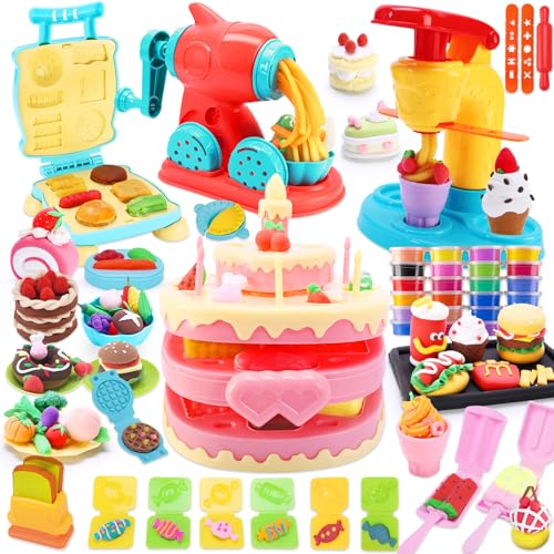 VBACALA 73 Stück Knete Zubehör Knete Set,4 in 1 Kinderknete mit Knete Eismaschine Burgermaschine Nudelmaschine Kuchenmaschine,Kitchen Creations mit Knetwerkzeug 24 Dosen Knetmasse,Knete ab 3 Jahre VBACALA 73 Stück Knete Zubehör Knete Set,4 in 1 Kinderknete mit Knete Eismaschine Burgermaschine Nudelmaschine Kuchenmaschine,Kitchen Creations mit Knetwerkzeug 24 Dosen Knetmasse,Knete ab 3 Jahre von VBACALA