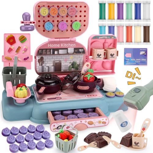 VBACALA 65 Stück Knete Set Knetwerkzeug für Kinder,Knete Supermarkt Kasse,Knete Zubehör Kitchen Creations mit 12 Dosen Knete,Werkzeuge Sets Kinderspielhaus Sets Mädchen Jungen VBACALA 65 Stück Knete Set Knetwerkzeug für Kinder,Knete Supermarkt Kasse,Knete Zubehör Kitchen Creations mit 12 Dosen Knete,Werkzeuge Sets Kinderspielhaus Sets Mädchen Jungen von VBACALA