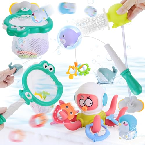 VBACALA Badespielzeug Badewannenspielzeug ab 3 Jahre Baby Badespielzeug,Oktopusse Beißring Babybadewanne,Dinosaurier Angelspielzeug,Fischernetze,multifunktionale Wassersprühdusche Wasserspielzeug VBACALA Badespielzeug Badewannenspielzeug ab 3 Jahre Baby Badespielzeug,Oktopusse Beißring Babybadewanne,Dinosaurier Angelspielzeug,Fischernetze,multifunktionale Wassersprühdusche Wasserspielzeug von VBACALA
