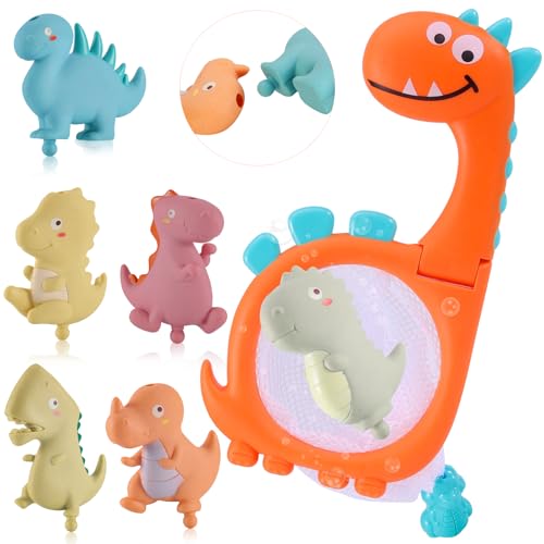 VBACALA Badewannenspielzeug Baby Badewannen Spielzeug mit Weizen Weichgummi Dinosaurier Spielzeug, Dinosaurier Netzfischerei,Wasserspielzeug Kinder Pool Spielzeug Badespielzeug ab 3 Jahre VBACALA Badewannenspielzeug Baby Badewannen Spielzeug mit Weizen Weichgummi Dinosaurier Spielzeug, Dinosaurier Netzfischerei,Wasserspielzeug Kinder Pool Spielzeug Badespielzeug ab 3 Jahre von VBACALA