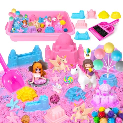 VBACALA Einhorn Magic Sand Kinder mit 900g Magic Sand,Spielsand Koffer Sensorisches Sandspielzeug Spielsand für Sandkasten Spielzeug Zaubersand Einhorn Geschenk für Mädchen&Jungen 3 ab Jahre VBACALA Einhorn Magic Sand Kinder mit 900g Magic Sand,Spielsand Koffer Sensorisches Sandspielzeug Spielsand für Sandkasten Spielzeug Zaubersand Einhorn Geschenk für Mädchen&Jungen 3 ab Jahre von VBACALA