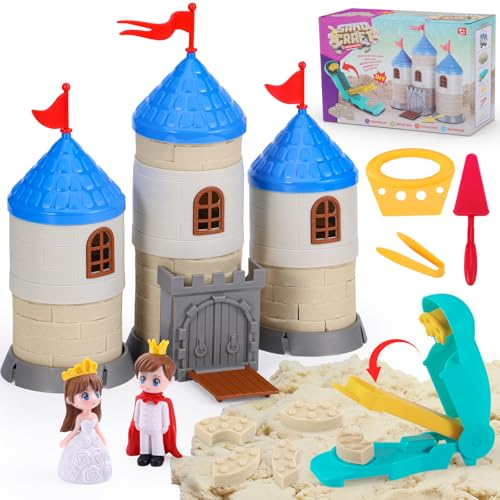 VBACALA Magic Sand,Kinder Sand Baustelle Sandkasten Spielzeug mit 750G Zaubersand Schlossbauwerkzeuge,Prinzessin,Prinz Sensorisch Sandspielzeug,Spielsand Geschenk Kinder Jungen Mädchen 3 4 5 6 Jahre VBACALA Magic Sand,Kinder Sand Baustelle Sandkasten Spielzeug mit 750G Zaubersand Schlossbauwerkzeuge,Prinzessin,Prinz Sensorisch Sandspielzeug,Spielsand Geschenk Kinder Jungen Mädchen 3 4 5 6 Jahre von VBACALA