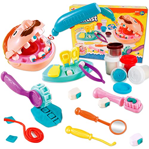 VBACALA Knete Zubehör Zahnarzt Spielzeug, Knetwerkzeug Knete Set Dentist Rollenspiel Knete ab 3 Jahre, Knete Knetmasse Kinderknete Knetspielzeug,Geschenke für Kinder Jungen Mädchen VBACALA Knete Zubehör Zahnarzt Spielzeug, Knetwerkzeug Knete Set Dentist Rollenspiel Knete ab 3 Jahre, Knete Knetmasse Kinderknete Knetspielzeug,Geschenke für Kinder Jungen Mädchen von VBACALA