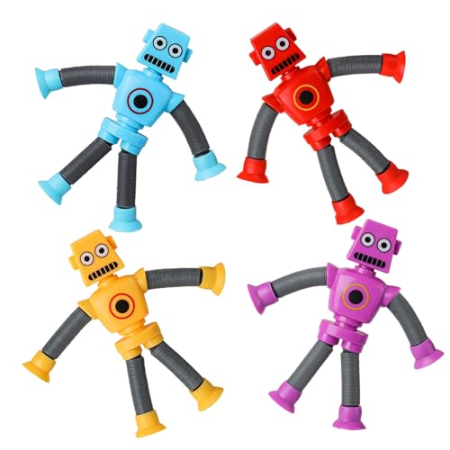4 Pcs einziehbare Saugnapfspielzeuge, Cartoon-Roboterform, Dekompressionsspielzeug, trainieren die Tastsinne von Kindern, ein Überraschungsgeschenk für Kinder jeden Alters 4 Pcs einziehbare Saugnapfspielzeuge, Cartoon-Roboterform, Dekompressionsspielzeug, trainieren die Tastsinne von Kindern, ein Überraschungsgeschenk für Kinder jeden Alters von VBBTYRU