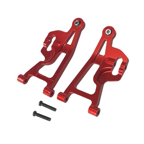 RC Ersatzteil für MJX für Hyper Go 1/14 14209 14210 H14BM Fernbedienung Rc Auto Upgrade Metallteile Modifikation Vorderer Unterarm Upgrade Teil Zubehör (Rot) von VBCERSDZ