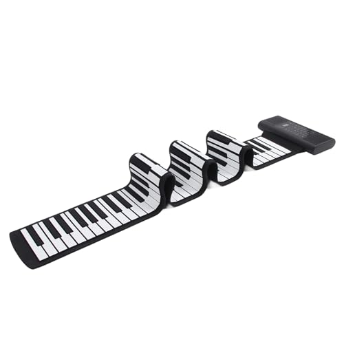 88-Tasten-Roll-Piano-Tastatur, Tragbare Digitale Elektrische Hand-Roll-Piano-Tastatur mit LED-Anzeige, Stromversorgung über USB 5 V, Unterstützt MIDI-Ausgang, für Anfänger von VBESTLIFE