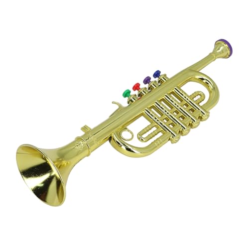 Spielzeug-Saxophon für , 3 Farbige Tasten, 3 Töne, Musikinstrumente für die Frühe Bildung, Spielzeug-Saxophon für Spielende (Gold) von VBESTLIFE