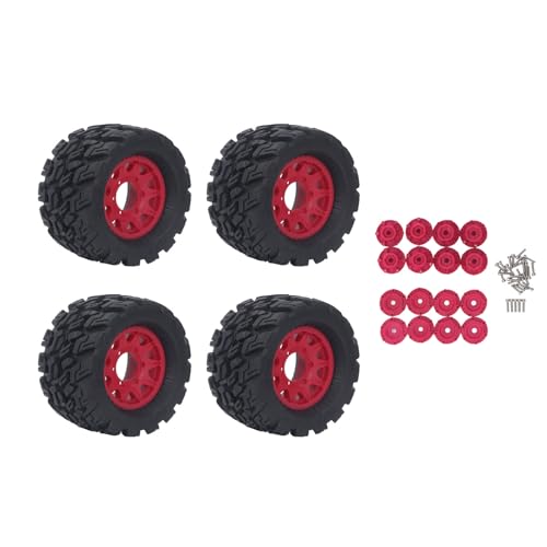 VBESTLIFE 4 Stück RC-Crawler-Reifen mit Sechskantnaben, Gummireifen für 1/8 1/10 Ferngesteuerte Autos, Toller Grip und Leistung, Einfache Installation von VBESTLIFE