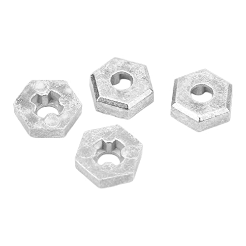 VBESTLIFE 4PCS 1/16 RC Hex Kupplung Zinklegierung Silber RC Rad Hex Nabe Adapter für SCY 16101 16102 16103 16201 1/16 RC Autos von VBESTLIFE