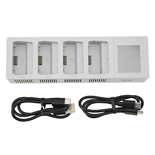 VBESTLIFE Drohnen-Akku-Ladestation, Zwei-Wege-4-Port-Farbdisplay, USB-UAV-Ladegerät für DJI Mini 3 Pro Mini 3 VBESTLIFE Drohnen-Akku-Ladestation, Zwei-Wege-4-Port-Farbdisplay, USB-UAV-Ladegerät für DJI Mini 3 Pro Mini 3 von VBESTLIFE