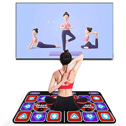 VBESTLIFE Elektronische Tanzmatten Tanzmatte Yogamatte Musikalischer Tanzteppich, Doppelbenutzer-Tanzbodenmatte mit Fernbedienung, rutschfeste Tanzmatte, für TV-PC von VBESTLIFE