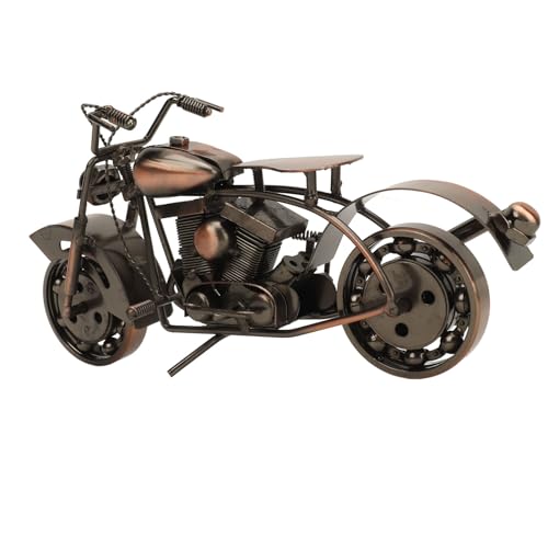 VBESTLIFE Vintage-Motorradmodell aus Eisen, Handgefertigte Sammlerskulptur aus Eisen für Motorradliebhaber, Heimdekoration von VBESTLIFE