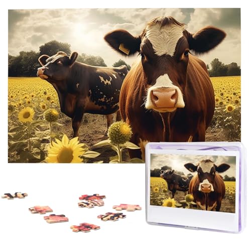 Puzzle für Erwachsene, 1000 Teile, Holzpuzzle, moderne Kunst, Puzzle, 3D-Tier, braune Kuh, herausfordernde Puzzles, individuelles Bild, Puzzle, personalisiertes Fotopuzzle für Geschenk, Familie Puzzle für Erwachsene, 1000 Teile, Holzpuzzle, moderne Kunst, Puzzle, 3D-Tier, braune Kuh, herausfordernde Puzzles, individuelles Bild, Puzzle, personalisiertes Fotopuzzle für Geschenk, Familie von VBNTY