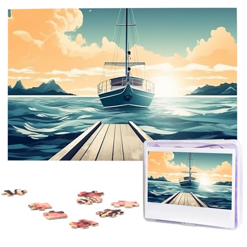 Puzzle für Erwachsene, 1000 Teile, Holzpuzzle, moderne Kunst, Puzzle, Boot, Meereslandschaft, Thema, anspruchsvolle Puzzles, individuelles Bild, Puzzle, personalisiertes Fotopuzzle für Geschenk, Puzzle für Erwachsene, 1000 Teile, Holzpuzzle, moderne Kunst, Puzzle, Boot, Meereslandschaft, Thema, anspruchsvolle Puzzles, individuelles Bild, Puzzle, personalisiertes Fotopuzzle für Geschenk, von VBNTY