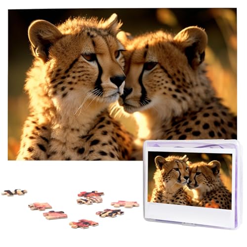 Puzzle für Erwachsene, 1000 Teile, Holzpuzzle, moderne Kunst, Puzzle, Gepard, Liebe, herausfordernde Puzzle, individuelles Bild, Puzzle, personalisiertes Fotopuzzle für Geschenk, Familie Puzzle für Erwachsene, 1000 Teile, Holzpuzzle, moderne Kunst, Puzzle, Gepard, Liebe, herausfordernde Puzzle, individuelles Bild, Puzzle, personalisiertes Fotopuzzle für Geschenk, Familie von VBNTY