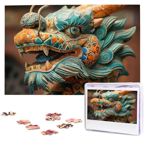 Puzzle für Erwachsene, 1000 Teile, Holzpuzzle, moderne Kunst, Puzzle, alter chinesischer Drache, herausfordernde Puzzles, individuelles Bild, Puzzle, personalisiertes Fotopuzzle für Geschenk, Familie Puzzle für Erwachsene, 1000 Teile, Holzpuzzle, moderne Kunst, Puzzle, alter chinesischer Drache, herausfordernde Puzzles, individuelles Bild, Puzzle, personalisiertes Fotopuzzle für Geschenk, Familie von VBNTY