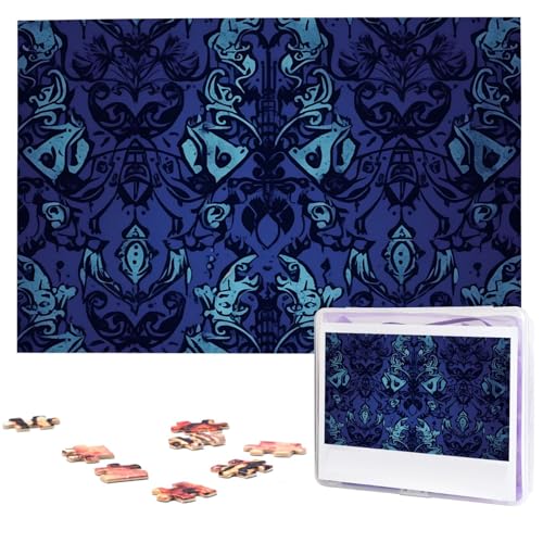 Puzzle für Erwachsene, 1000 Teile, Holzpuzzle, moderne Kunst, Puzzle, blau, schwarz, Gothic, gruselig, herausfordernd, individuelles Bild, Puzzle, personalisiertes Fotopuzzle für Geschenk, Familie Puzzle für Erwachsene, 1000 Teile, Holzpuzzle, moderne Kunst, Puzzle, blau, schwarz, Gothic, gruselig, herausfordernd, individuelles Bild, Puzzle, personalisiertes Fotopuzzle für Geschenk, Familie von VBNTY
