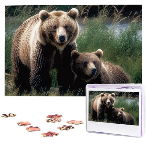 Puzzle für Erwachsene, 1000 Teile, Holzpuzzle, moderne Kunst, Puzzle, eine Mutter und ein Junges Bären, herausfordernde Puzzles, individuelles Bildpuzzle, personalisiertes Fotopuzzle für Geschenk, Puzzle für Erwachsene, 1000 Teile, Holzpuzzle, moderne Kunst, Puzzle, eine Mutter und ein Junges Bären, herausfordernde Puzzles, individuelles Bildpuzzle, personalisiertes Fotopuzzle für Geschenk, von VBNTY