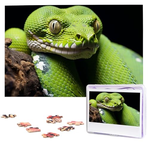 Puzzle für Erwachsene, 1000 Teile, Holzpuzzle, moderne Kunst, niedlicher grüner Baum, Python, herausfordernde Puzzle, individuelles Bild, Puzzle, personalisiertes Fotopuzzle für Geschenk, Familie Puzzle für Erwachsene, 1000 Teile, Holzpuzzle, moderne Kunst, niedlicher grüner Baum, Python, herausfordernde Puzzle, individuelles Bild, Puzzle, personalisiertes Fotopuzzle für Geschenk, Familie von VBNTY