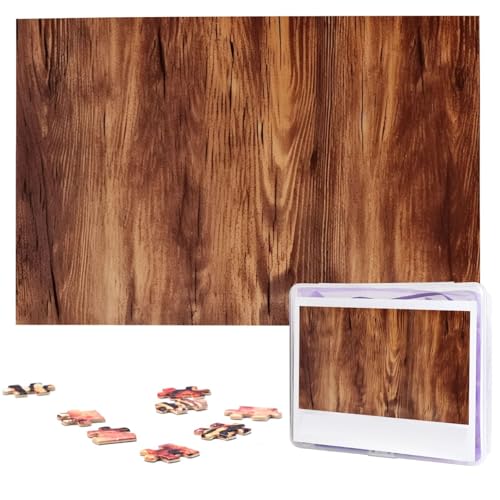 Puzzle für Erwachsene, 1000 Teile, Holzpuzzle, moderne Kunstpuzzle, braune Holzmaserung, herausfordernde Puzzles, individuelles Bild, Puzzle, personalisiertes Fotopuzzle für Geschenk, Familie von VBNTY