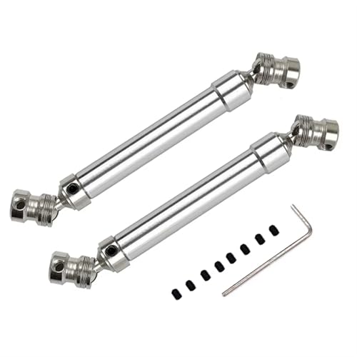 RC Stahl-Antriebswellen Kompatibel Mit AXIAL, Für SCX10, Für AX10, Für D90, Für RC4WD, Für TF2, Für HSP, 2 Stück Metall-Antriebswellengelenk CVD, 112–152 Mm Antriebswelle, 1/10 RC-Autoteile(Silver) RC Stahl-Antriebswellen Kompatibel Mit AXIAL, Für SCX10, Für AX10, Für D90, Für RC4WD, Für TF2, Für HSP, 2 Stück Metall-Antriebswellengelenk CVD, 112–152 Mm Antriebswelle, 1/10 RC-Autoteile(Silver) von VBNYBA