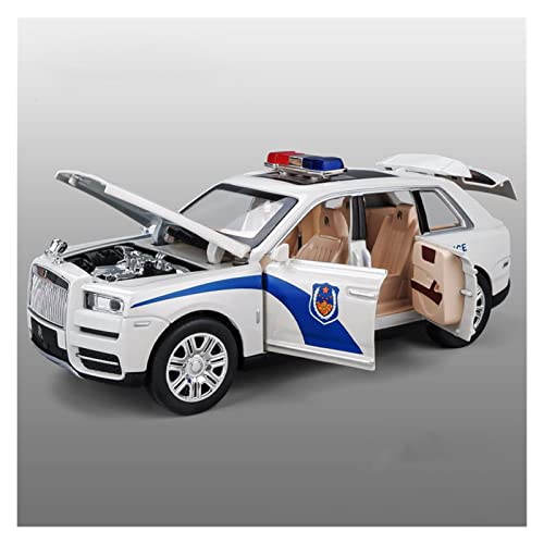 VBOPJHXG Modell Auto Für Legierung Rolls Royce Polizeiauto 6 Türen Können Lichter Einschalten Spielzeugauto 1/24 Zurückziehen Sportwagen Auto Modell (Größe : Taglia unica) von VBOPJHXG