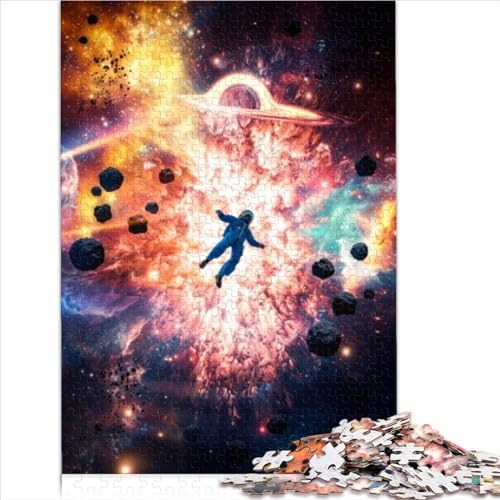 300 teiliges Puzzle für Erwachsene Weltraumexplosion Astronauten Puzzle für Erwachsene 300 teiliges Herausforderungspuzzle für Jugendliche kreative Holzpuzzles für Geschenke 300 Stück (40 x 28 cm) von VCHICS