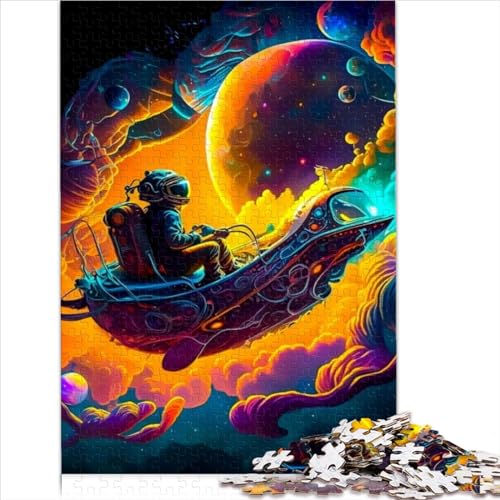 Astronaut im Weltraum12 Puzzle Kreative Puzzles für Erwachsene 1000 teilige Puzzles für Erwachsene und Jugendliche Puzzle Lernspielzeug Geschenk 1000 Stück (75 x 50 cm) von VCHICS