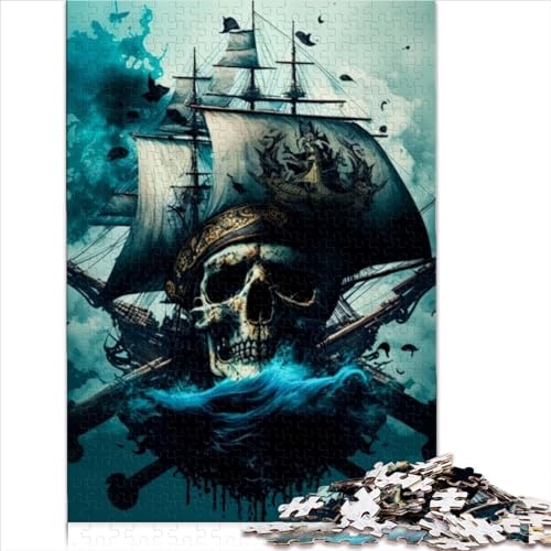 Puzzle für Erwachsene 500 Teile Piratenschiff Puzzle für Kinder Holzpuzzles schwierig und herausfordernd 500 Teile (52 x 38 cm) von VCHICS