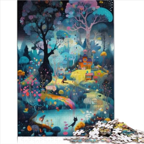 Puzzles für Erwachsene 500 magische Zeichenkunst Puzzle Holzpuzzle Spielzeug Wanddekoration 500 Stück (52 x 38 cm) von VCHICS