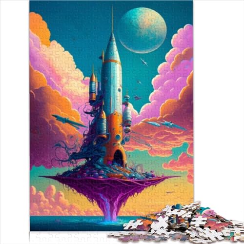 für Erwachsene 1000 teiliges Puzzle Amazing Rocket The Sea“ Geschenk Holzpuzzle Lernspiel Herausforderungsspielzeug 1000 Stück (75 x 50 cm) von VCHICS