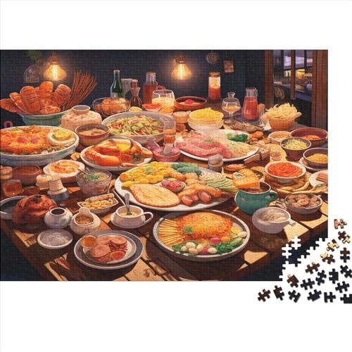 Leckeres Essen 1000 Teile Leckeres Essen Erwachsene Puzzle Lernspiel Wohnkultur Geburtstag Geschicklichkeitsspiel Für Die Ganze Familie Stress Relief 1000pcs (75x50cm) von VCLUST