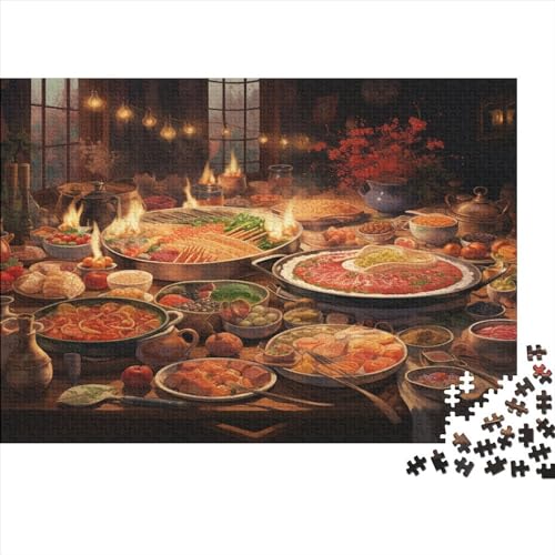 Leckeres Essen 1000 Teile Leckeres Essen Erwachsene Puzzles Wohnkultur Lernspiel Geburtstag Geschicklichkeitsspiel Für Die Ganze Familie Stress Relief 1000pcs (75x50cm) von VCLUST