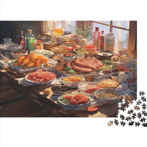 Leckeres Essen 1000 Teile Leckeres Essen Puzzle Erwachsene Family Challenging Games Home Decor Educational Game Geburtstag Entspannung Und Intelligenz 1000pcs (75x50cm) von VCLUST