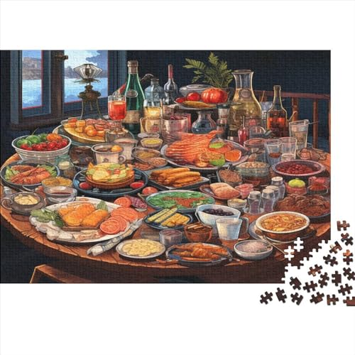 Leckeres Essen Erwachsene Puzzle 1000 Teile Leckeres Essen Wohnkultur Lernspiel Family Challenging Games Geburtstag Entspannung Und Intelligenz 1000pcs (75x50cm) von VCLUST