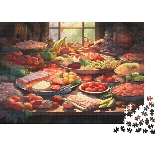 Leckeres Essen Für Erwachsene Puzzle 1000 Teile Leckeres Essen Family Challenging Games Educational Game Geburtstag Home Decor Stress Relief Toy 1000pcs (75x50cm) von VCLUST