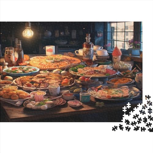 Leckeres Essen Für Erwachsene Puzzle 1000 Teile Leckeres Essen Lernspiel Home Decor Family Challenging Games Geburtstag Stress Relief Toy 1000pcs (75x50cm) von VCLUST