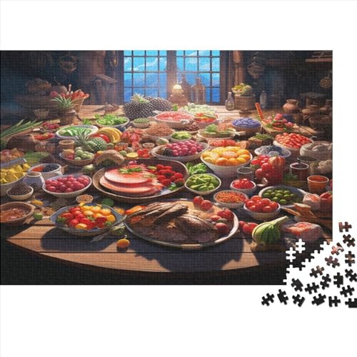 Leckeres Essen Puzzle 1000 Teile Leckeres Essen Für Erwachsene Home Decor Geburtstag Family Challenging Games Educational Game Stress Relief 1000pcs (75x50cm) von VCLUST