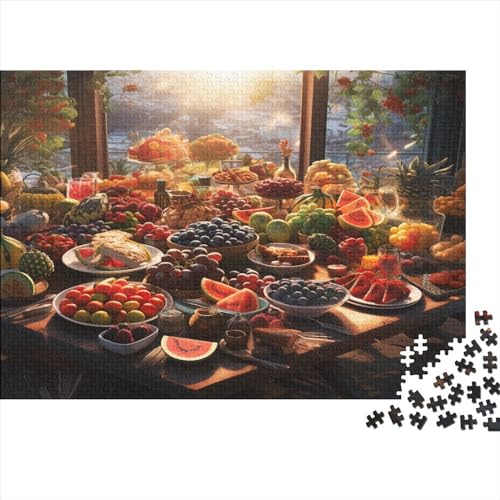 Leckeres Essen Puzzle Für Erwachsene 1000 Teile Leckeres Essen Geburtstag Family Challenging Games Wohnkultur Lernspiel Stress Relief 1000pcs (75x50cm) von VCLUST