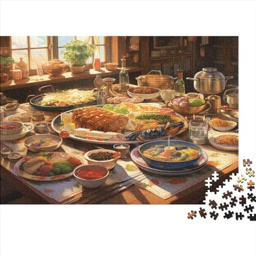 Leckeres Essen Puzzles 1000 Teile Leckeres Essen Für Erwachsene Educational Game Geburtstag Moderne Wohnkultur Family Challenging Games Stress Relief 1000pcs (75x50cm) von VCLUST