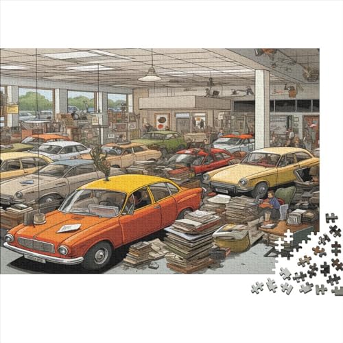 Realistischer Cartoon Erwachsene Puzzle 1000 Teile Stadtleben Geburtstag Lernspiel Home Decor Geschicklichkeitsspiel Für Die Ganze Familie Stress Relief 1000pcs (75x50cm) von VCLUST