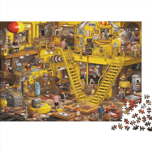 Realistischer Cartoon Für Erwachsene 1000 Teile Stadtleben Puzzles Home Decor Lernspiel Family Challenging Games Geburtstag Entspannung Und Intelligenz 1000pcs (75x50cm) von VCLUST