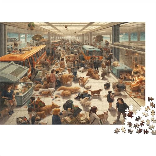 Realistischer Cartoon Puzzles Für Erwachsene 1000 Teile Stadtleben Family Challenging Games Wohnkultur Geburtstag Lernspiel Stress Relief Toy 1000pcs (75x50cm) von VCLUST