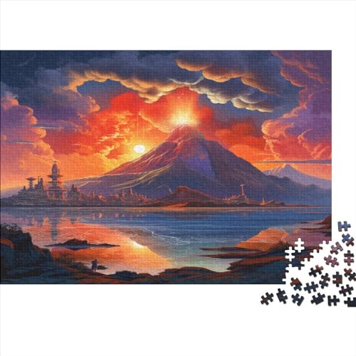 Vulkanische Eruption 1000 Teile Mürrischer Vulkan Erwachsene Puzzle Geburtstag Lernspiel Family Challenging Games Wohnkultur Stress Relief Toy 1000pcs (75x50cm) von VCLUST