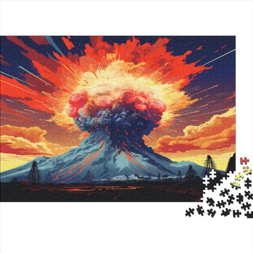 Vulkanische Eruption 1000 Teile Mürrischer Vulkan Erwachsene Puzzle Lernspiel Wohnkultur Geburtstag Geschicklichkeitsspiel Für Die Ganze Familie Stress Relief 1000pcs (75 von VCLUST