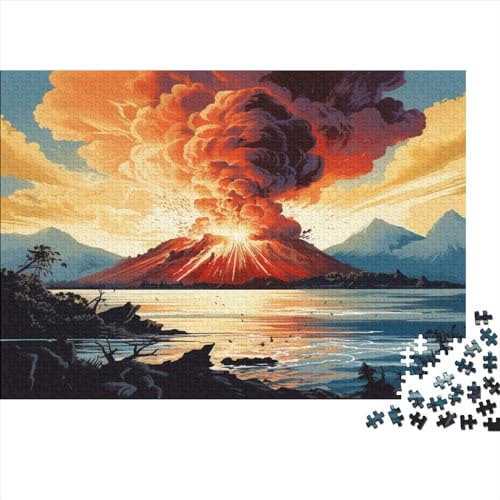 Vulkanische Eruption 1000 Teile Mürrischer Vulkan Puzzle Erwachsene Lernspiel Family Challenging Games Home Decor Geburtstag Stress Relief Toy 1000pcs (75x50cm) von VCLUST