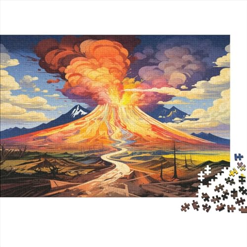 Vulkanische Eruption 1000 Teile Mürrischer Vulkan Puzzles Erwachsene Geburtstag Lernspiel Moderne Wohnkultur Family Challenging Games Entspannung Und Intelligenz 1000pcs von VCLUST