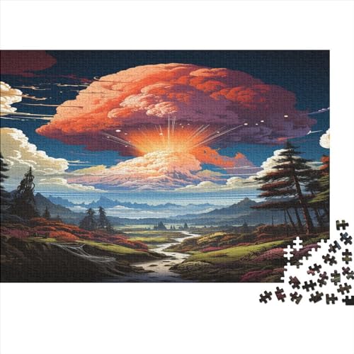 Vulkanische Eruption Erwachsene 1000 Teile Mürrischer Vulkan Puzzles Moderne Wohnkultur Family Challenging Games Geburtstag Lernspiel Stress Relief 1000pcs (75x50cm) von VCLUST