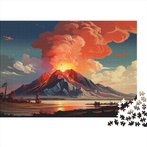 Vulkanische Eruption Erwachsene Puzzle 1000 Teile Mürrischer Vulkan Geburtstag Lernspiel Home Decor Geschicklichkeitsspiel Für Die Ganze Familie Stress Relief 1000pcs (75 von VCLUST