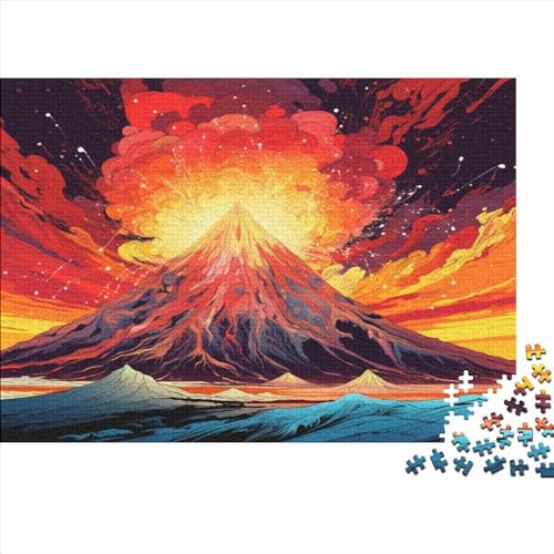 Vulkanische Eruption Puzzle Für Erwachsene 1000 Teile Mürrischer Vulkan Geburtstag Family Challenging Games Wohnkultur Lernspiel Stress Relief 1000pcs (75x50cm) von VCLUST